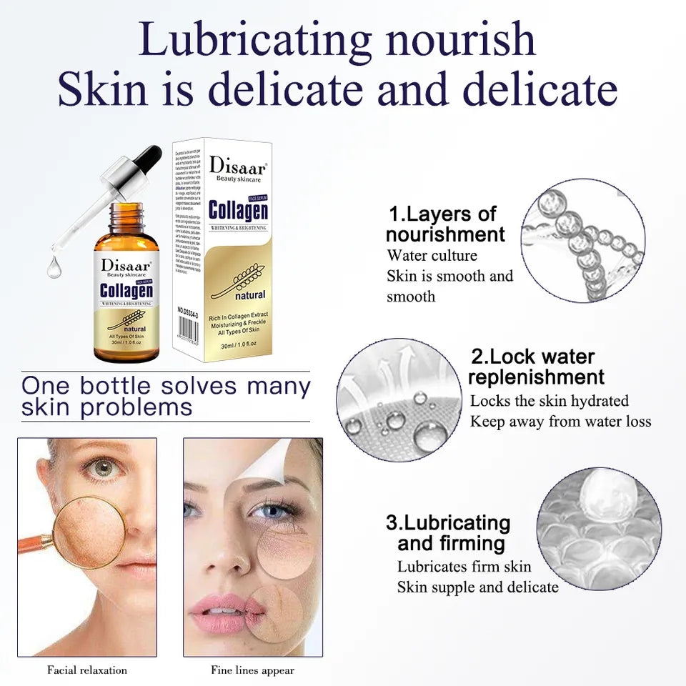 Disaar Beauty Collagen Anti-Wrinkle Anti Aging Whitening & Brightening Face Serum 30ml DS334-3 Disaar Beauty Collagen Anti-Wrinkle Anti Aging Whitening & Brightening Face Serum 30ml DS334-3