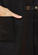 Stylish Regular Fit Button Detail Midi Length Coat B-149001 - TUZZUT Qatar Online Shopping