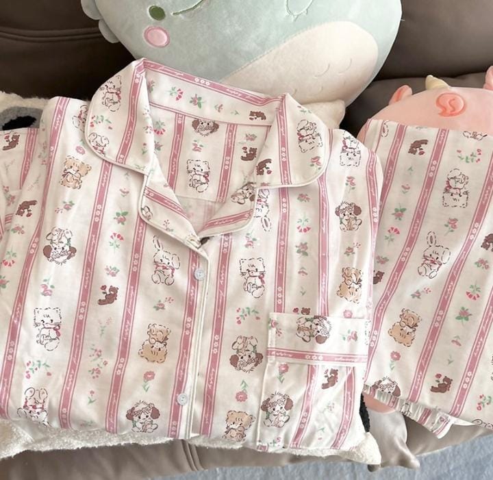 Women's Pajamas Long-sleeved Two-piece Set 501917 Women's Pajamas Long-sleeved Two-piece Set 501917