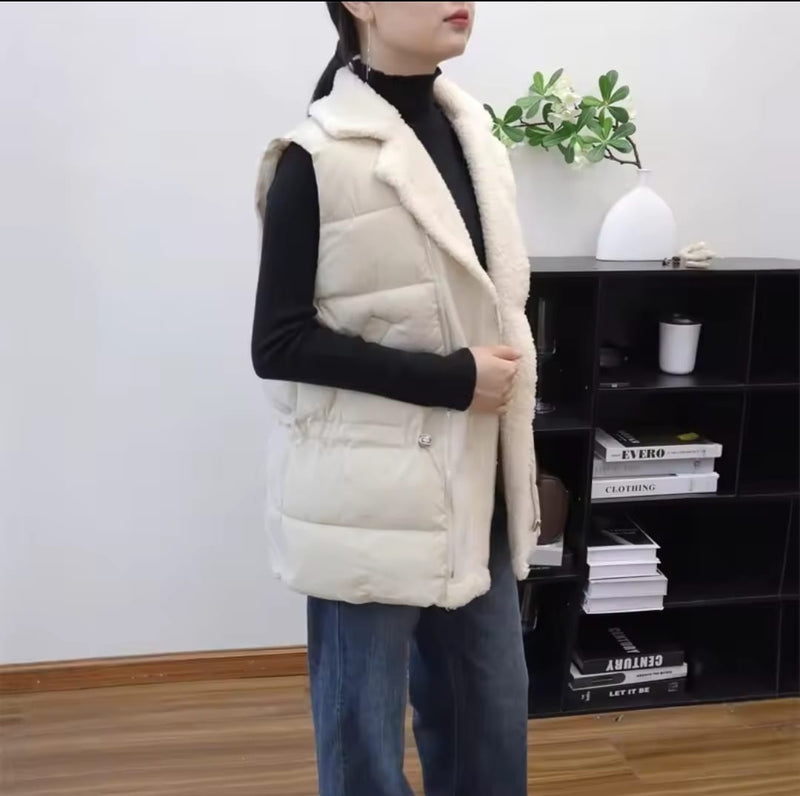 Sleeveless Oversized Coat For Autumn Winter 61481 - TUZZUT Qatar Online Shopping