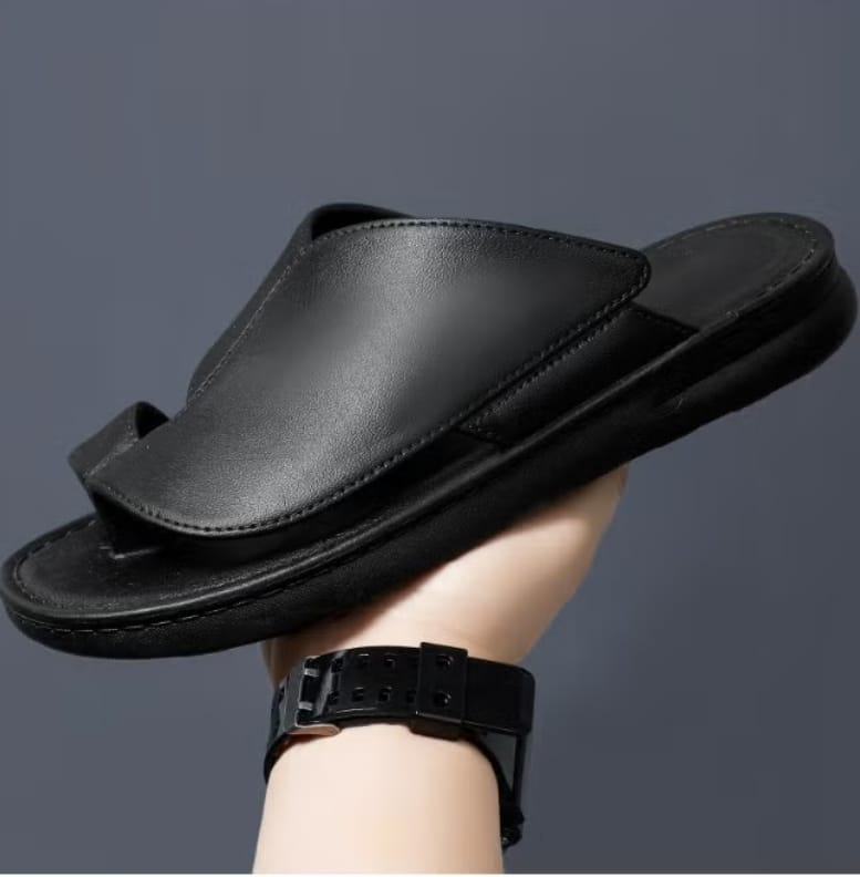 Non-slip Soft-soled Casual Men's Slippers Black MS23 Non-slip Soft-soled Casual Men's Slippers Black MS23
