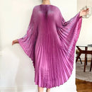 Batwing Sleeves Pleated Off-the-shoulder Maxi Dresses 132661 - TUZZUT Qatar Online Shopping