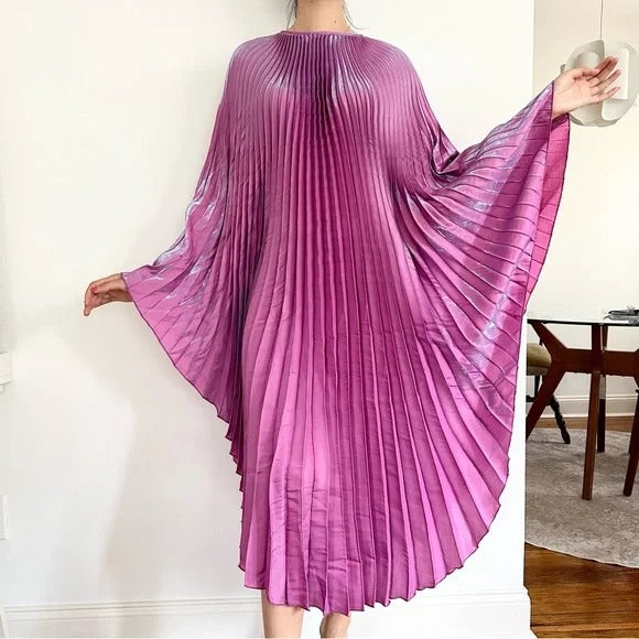 Batwing Sleeves Pleated Off-the-shoulder Maxi Dresses 132661 - TUZZUT Qatar Online Shopping