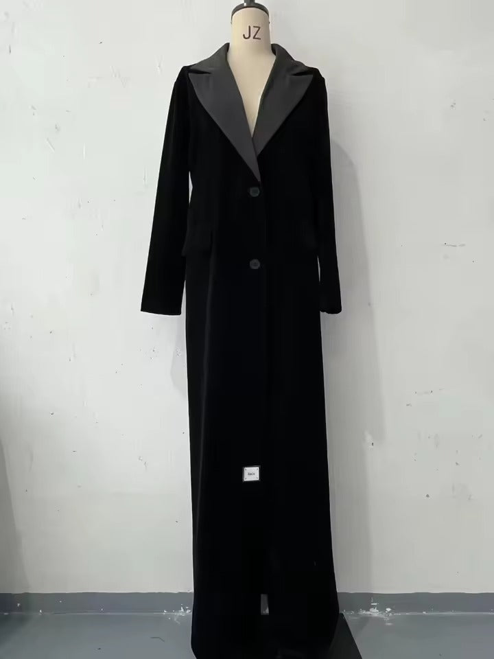 Casual Long Overcoat Abaya Trench Coat 175114 - TUZZUT Qatar Online Shopping