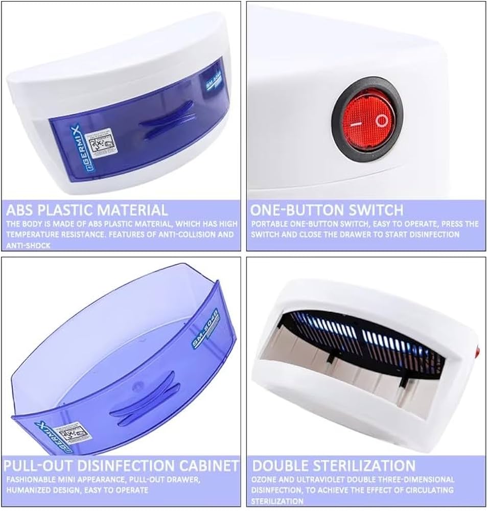 Portable UV Sterilizer Towel Cabinet Box for Nail Beauty Salon Tool Disinfection GERMIX SM -504B Portable UV Sterilizer Towel Cabinet Box for Nail Beauty Salon Tool Disinfection GERMIX SM -504B