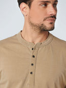 Tshirt For Men Khaki T987476 - TUZZUT Qatar Online Shopping