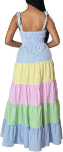 Women's Summer Dress Maxi Dresses Vacation Tie Straps Square Neck Party Long Dress    404000 - TUZZUT Qatar Online Shopping