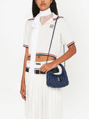 Hobo Bag Blue Matelasse Leather B2178 - TUZZUT Qatar Online Shopping