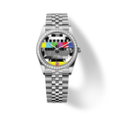 Prestar Nostalgic Mosaic Design Diamond Watch Unisex MD746