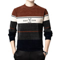 Men's Plush Fleece Sweater Brown 173702 - TUZZUT Qatar Online Shopping