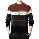 Men's Plush Fleece Sweater Brown 173702 - TUZZUT Qatar Online Shopping