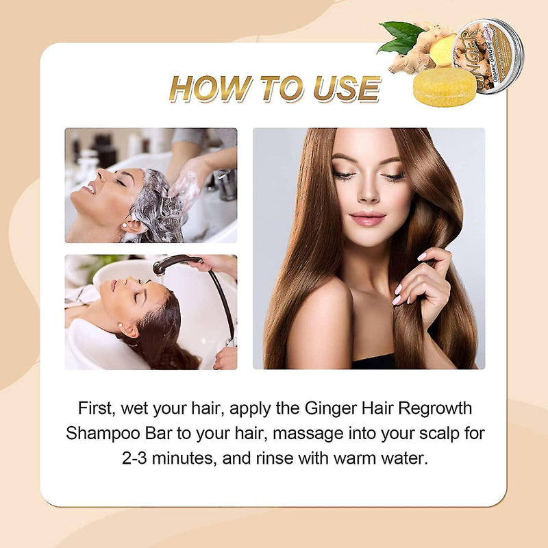 Organic Ginger Hair Regrowth Shampoo Soap 60g