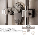 Wall Mount Broom & Mop Holder with Suction (2 Hooks) - TUZZUT Qatar Online Shopping