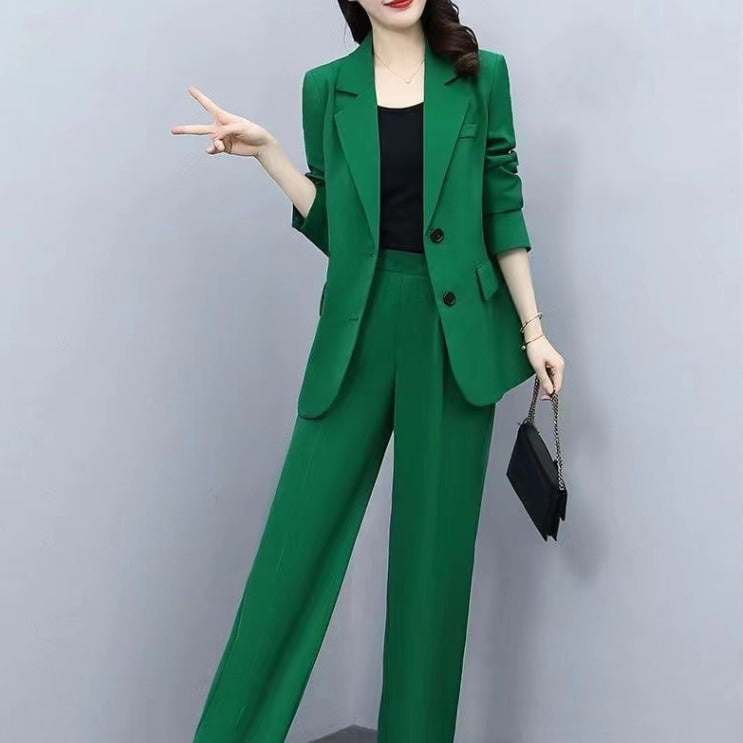 2 Pcs Women's Long Sleeve Solid Color Blazer Set - Size S - 471528