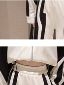 Two Piece Set Women Casual New Plus Size Loose Sports Suit Fashion Long Sleeve Tops + Trousers 2pcs Set Women Clothes - TUZZUT Qatar Online Shopping