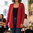 Long Sleeve Knitted Cardigan 71922 - TUZZUT Qatar Online Shopping