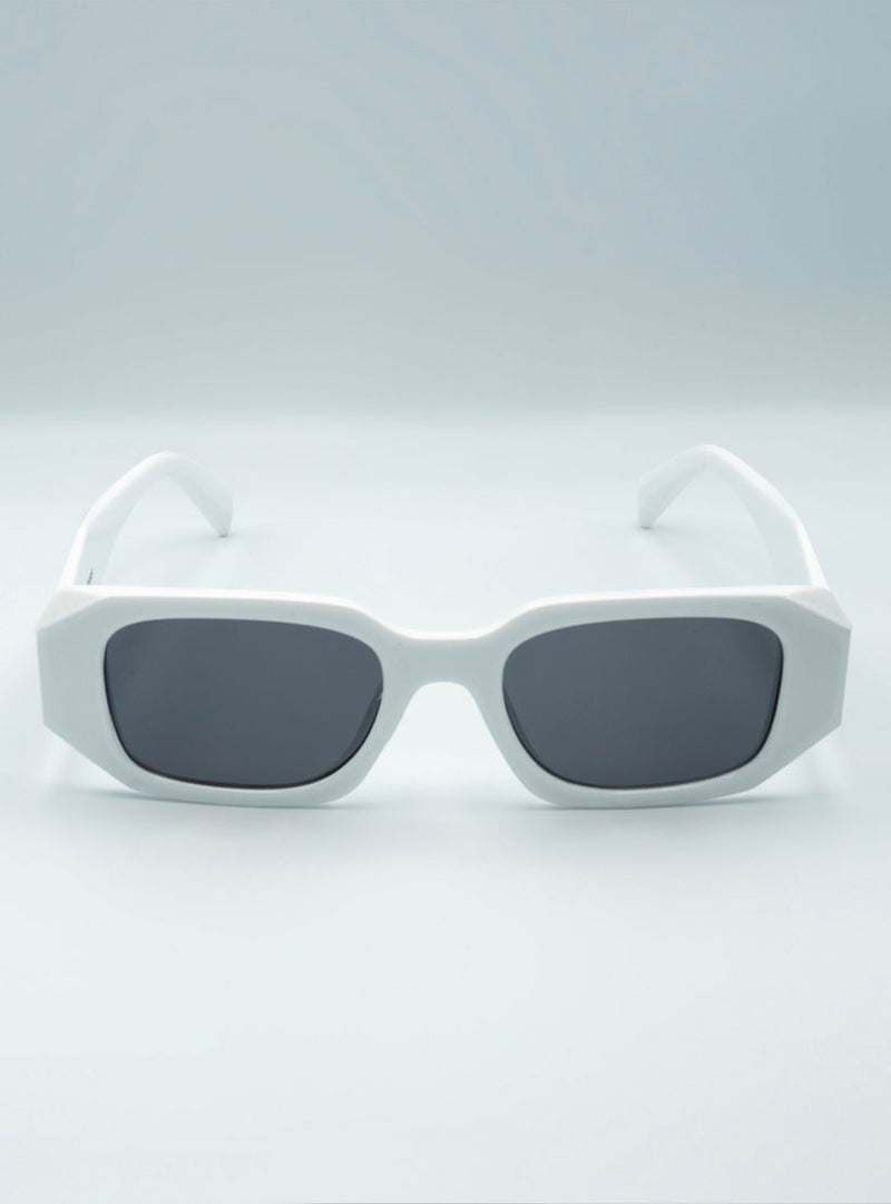 Solid Square Full Rim Tinted Sunglasses S6676 - TUZZUT Qatar Online Shopping