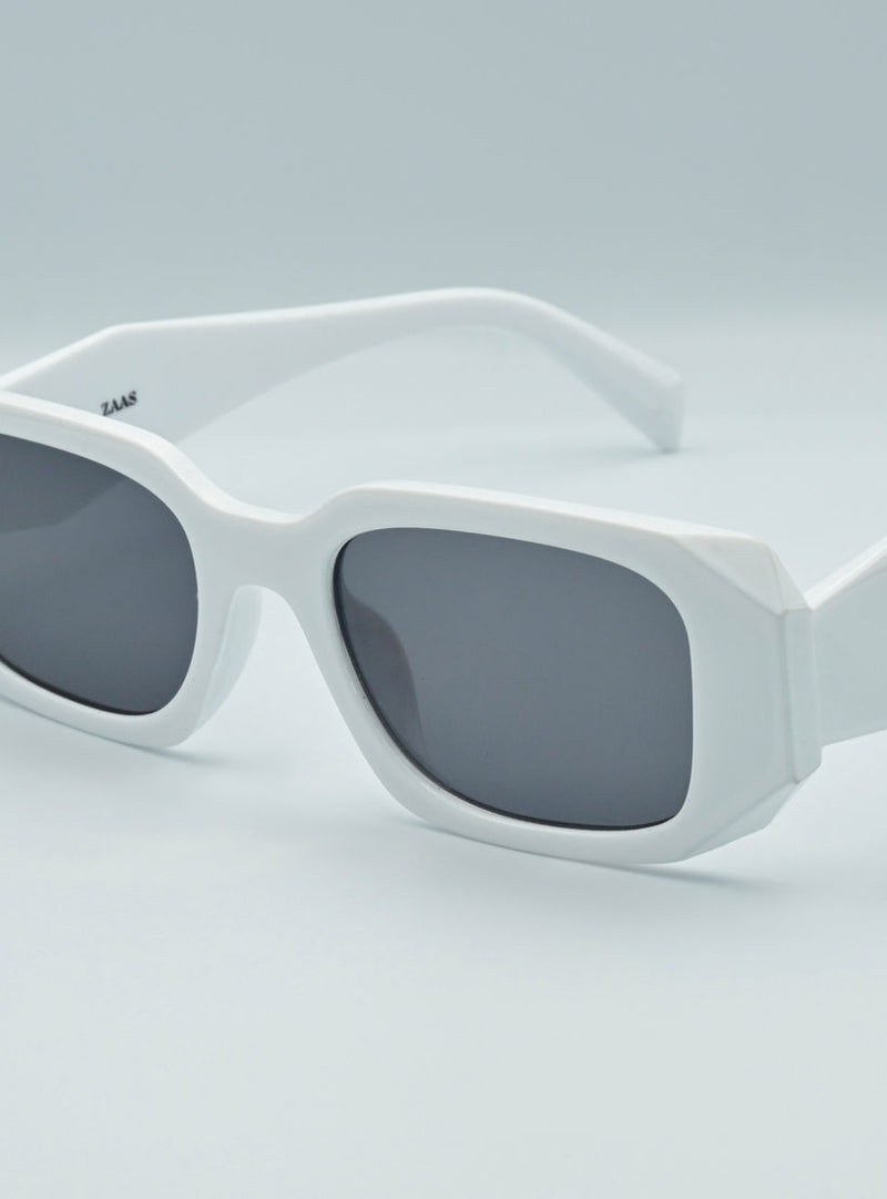 Solid Square Full Rim Tinted Sunglasses S6676 - TUZZUT Qatar Online Shopping