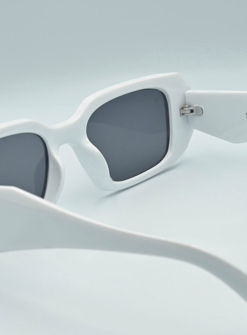 Solid Square Full Rim Tinted Sunglasses S6676 - TUZZUT Qatar Online Shopping