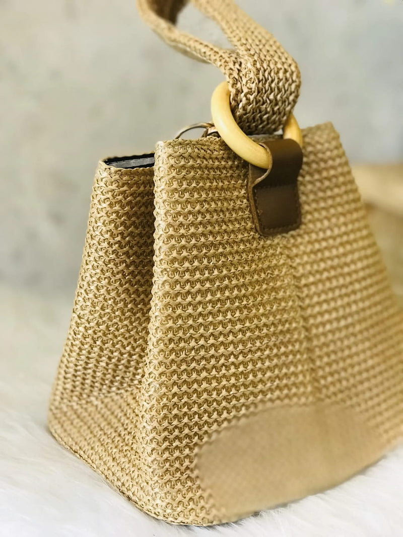 Women's  Hand Woven Box Bags Summer Beach Straw Bags   92906 - TUZZUT Qatar Online Shopping