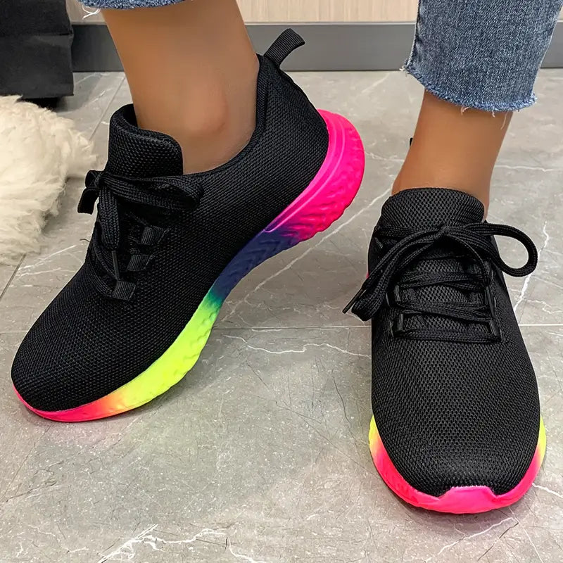 Rainbow Sole Sports Shoes Women 014704023 - TUZZUT Qatar Online Shopping