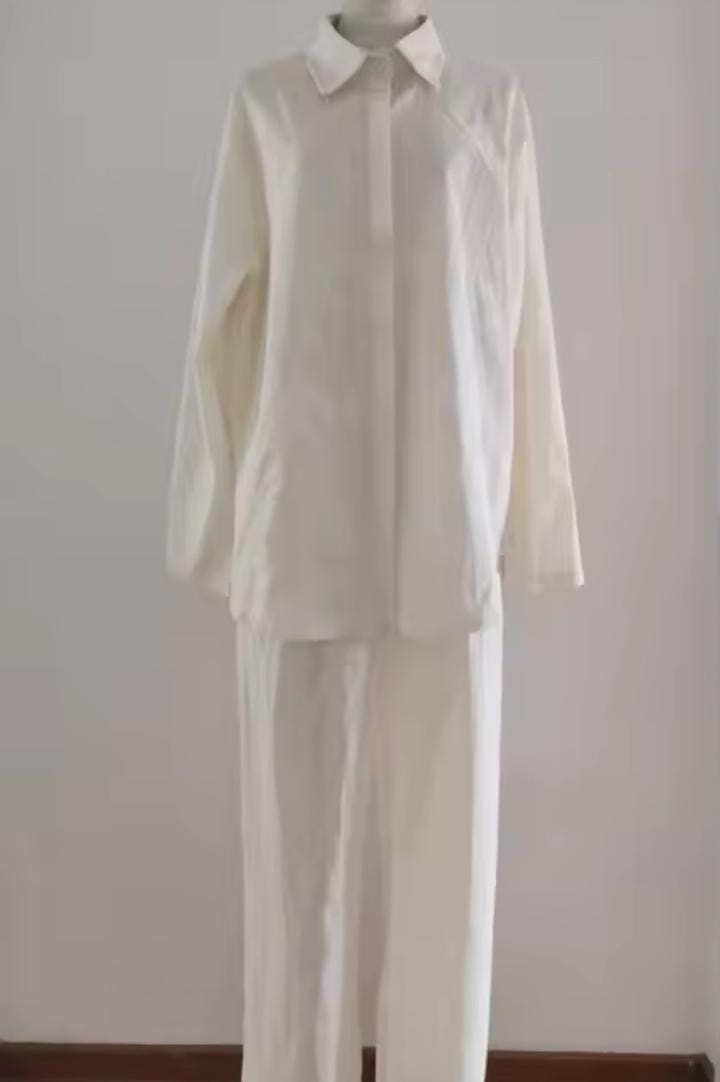 Women 2 Piece Set Shirt Pants Loose Suit B70152 Women 2 Piece Set Shirt Pants Loose Suit B70152