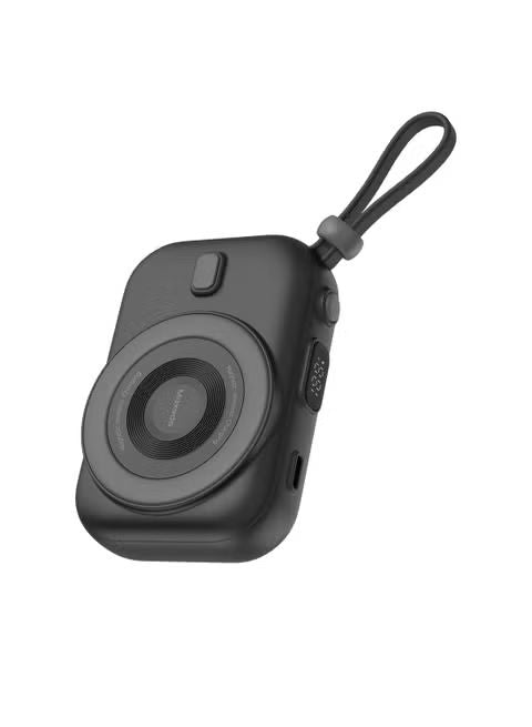 Moxedo Snap-On Wireless Charging Power Bank 8000mAh 15W PD Fast Charging Portable Charger with Built-in USB-C Cable - Black - TUZZUT Qatar Online Shopping