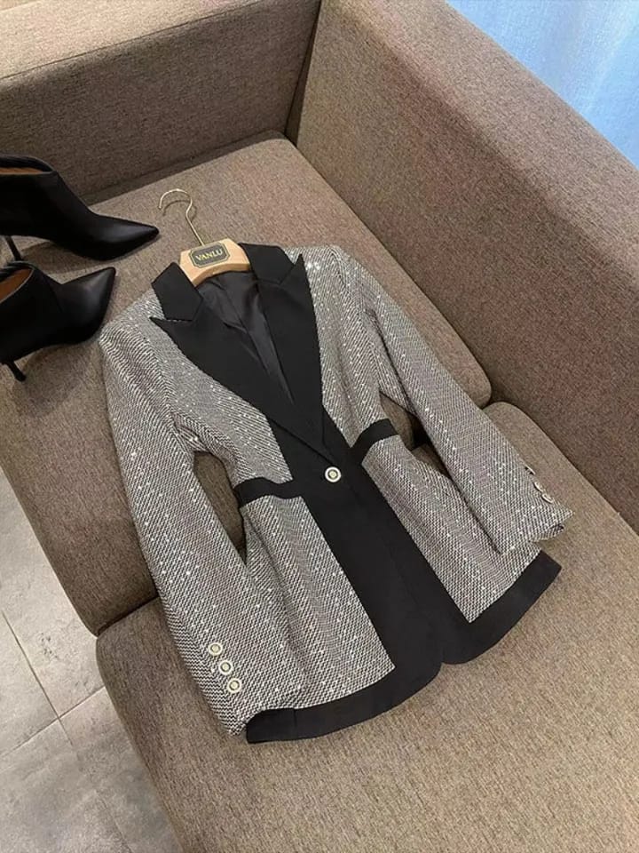 Suits for Women Button Coat Long Pants Blazer Women Suits Office Sets Spring Office Wear Elegance Two Piece Sets Womens Outifits L B-56874 - Tuzzut.com Qatar Online Shopping