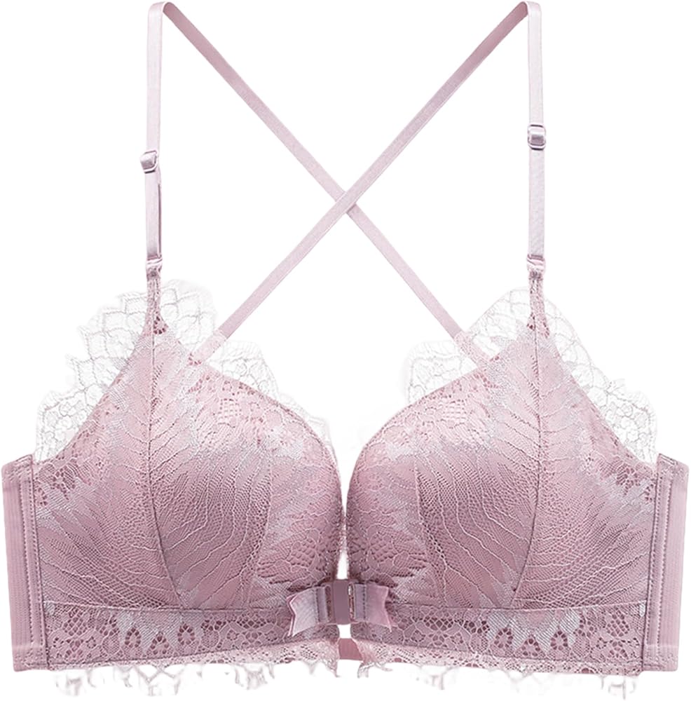 Women's Front Closure Wireless Eyelash Bralettethin Straps Comfort Halter Backless Cross Multiway Convertible Bras 71142 Women's Front Closure Wireless Eyelash Bralettethin Straps Comfort Halter Backless Cross Multiway Convertible Bras 71142