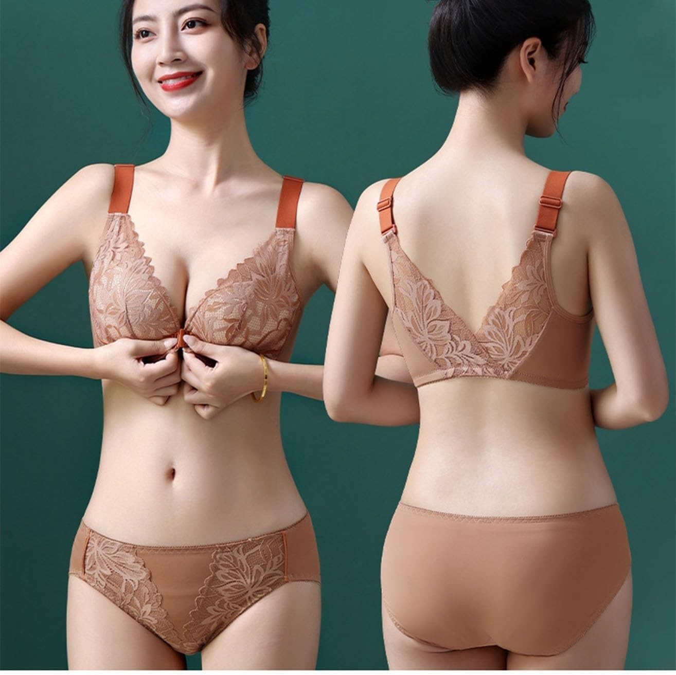 Women Front Closure Lace Bralette Bra 1236863 Women Front Closure Lace Bralette Bra 1236863