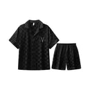 Men's Pajamas Men's Summer Pajamas Short-sleeved Shorts Loungewear Summer Pajamas Set for Spring, Summer   S3749403 - TUZZUT Qatar Online Shopping
