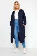 Curve Button Through Hooded Maxi Jacket 55943 - TUZZUT Qatar Online Shopping