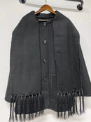 Women's High-end Wool Coat with Detachable Scarf  S5064055 - TUZZUT Qatar Online Shopping