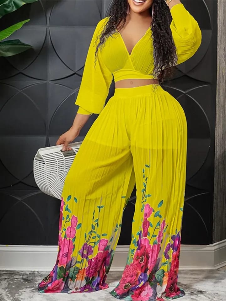 Summer Dresses for Women Women Pleated 2 Piece Pants Outfits Casual Loose  Button Shirt Blouse Top Long Wide Leg Palazzo Pants Set Jumpsuit Fall  Attire