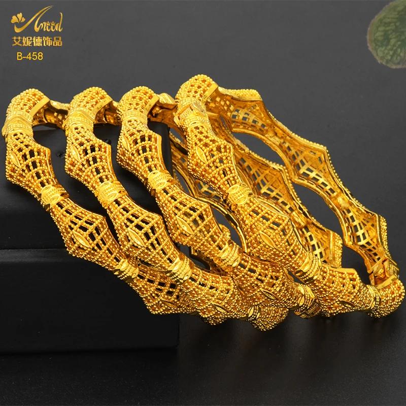 Women's Gold Color Dubai Bangles For Model-08 Women's Gold Color Dubai Bangles For Model-08