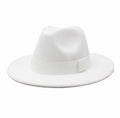 Fedora Band Pure White Unisex Hat S4423732 - Tuzzut.com Qatar Online Shopping