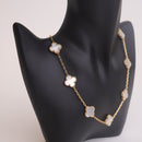 Long Chain Necklace Four Leaf Flower Style Necklaces For Women Fashion Neck Jewelry - X3476022 - TUZZUT Qatar Online Shopping