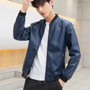 Fashion Men's Leather Jacket PU Leather Jackets Man Plus Size Motorcycle Coat XL S4170697 - Tuzzut.com Qatar Online Shopping