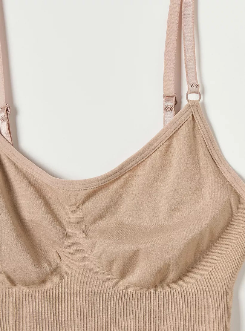 Shaping Bodysuit with Adjustable Straps and Press Button Closure S44920 Shaping Bodysuit with Adjustable Straps and Press Button Closure S44920