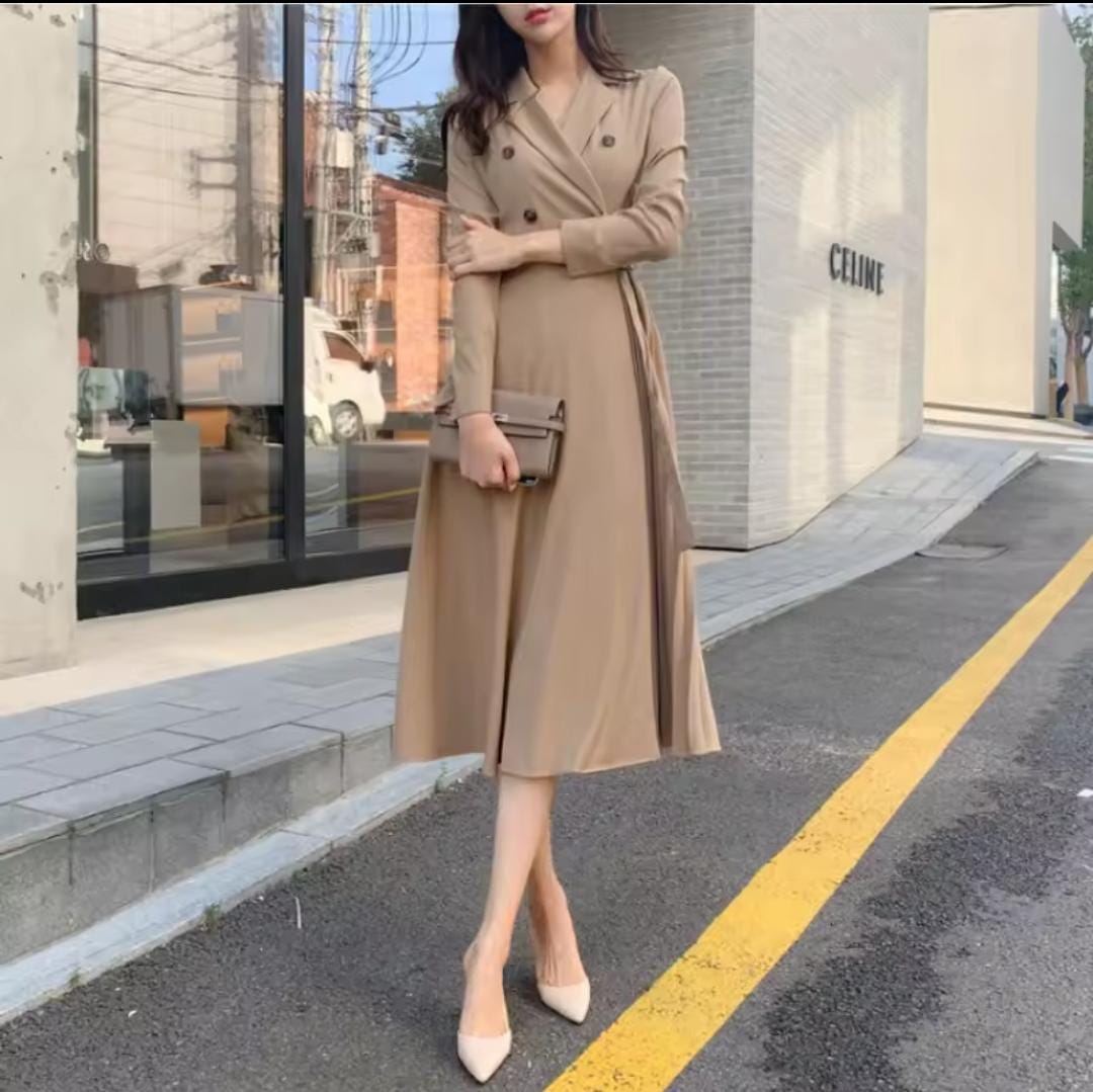 New Women Casual V-neck Long Sleeve Dress B-310662 New Women Casual V-neck Long Sleeve Dress B-310662