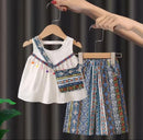 Girls Suit Wear Vest + Ethnic Style Loose Trousers 2-piece Set   1600774 - TUZZUT Qatar Online Shopping