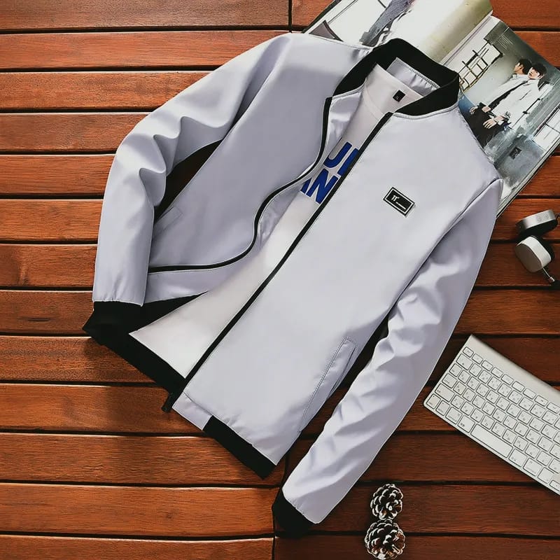 Summer Autumn Mens Jacket Stand Collar Windbreaker Male Blue Baseball Jackets Casual Thin High Quality Size L S3802867 Summer Autumn Mens Jacket Stand Collar Windbreaker Male Blue Baseball Jackets Casual Thin High Quality Size L S3802867