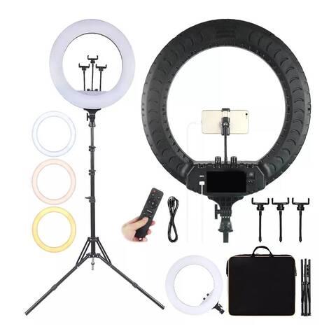 Selfie Ring Light RL-21" with Light Stand, Color Filter, Phone Holder for Makeup, YouTube, TikTok, Camera/Phone Video Shooting