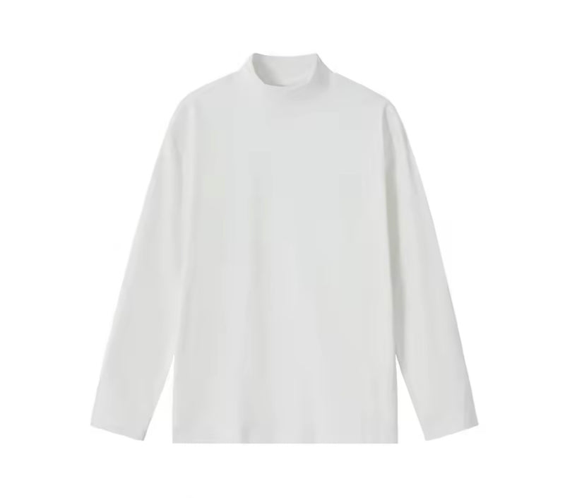 High Collar Men's/Women’s Long Sleeve Base Shirt Slim Fit T-Shirt Wool Velvet 244534 - TUZZUT Qatar Online Shopping