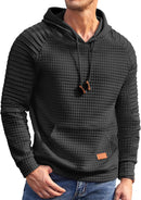 Men's Waffle Pattern Sweatshirt with Hood    135641 - TUZZUT Qatar Online Shopping