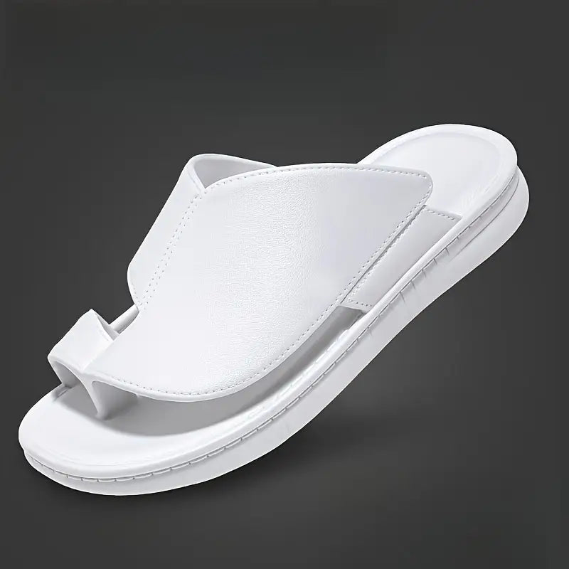 Non-slip Soft-soled Casual Men's Slippers White MS24 - TUZZUT Qatar Online Shopping