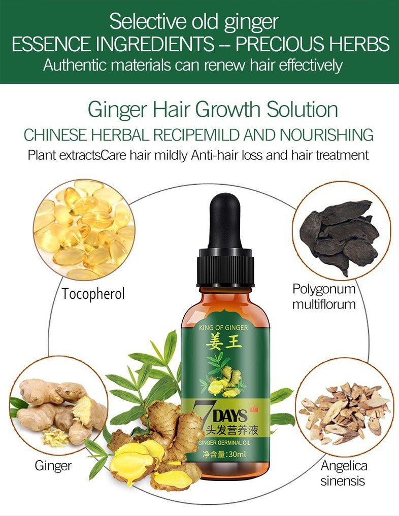 King Of Ginger 7 Days Ginger Germinal Oil Hair Tonic Growth Essence Anti-Fall Hair Treatment Care - Tuzzut.com Qatar Online Shopping