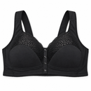 Oversize Women’s Black Lace Front-Closure Bra