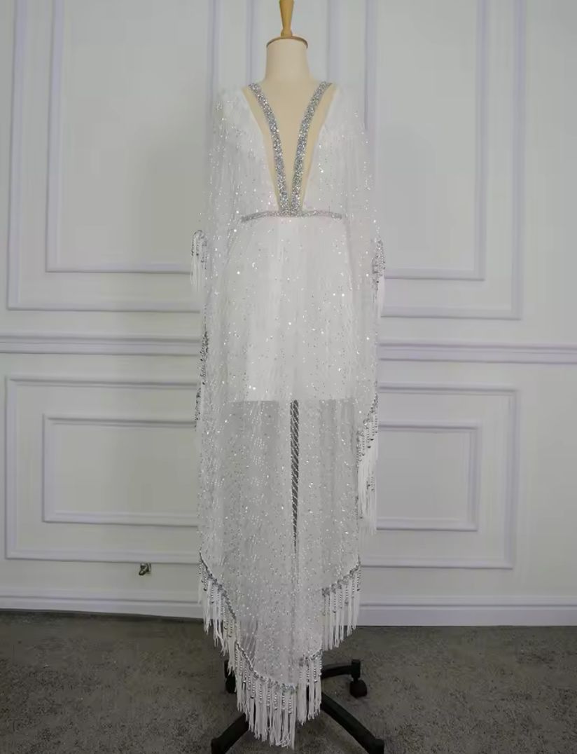 Illusion Tassel Sequins Dubai Evening Dress Glitter Beading Crystal Formal Party Gown 070397 Illusion Tassel Sequins Dubai Evening Dress Glitter Beading Crystal Formal Party Gown 070397
