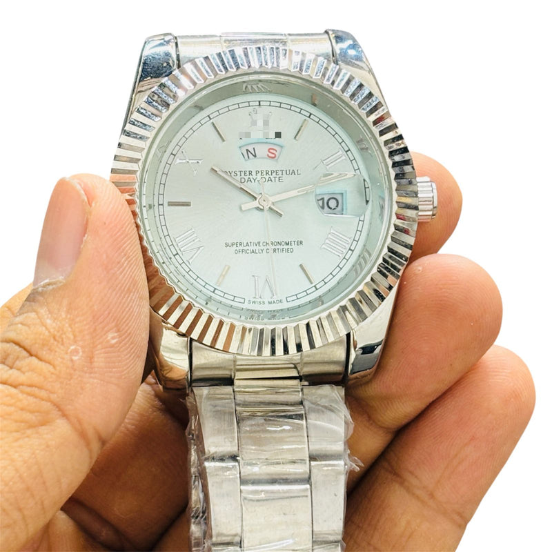 Men's Silver Stainless Watch W96574 - TUZZUT Qatar Online Shopping